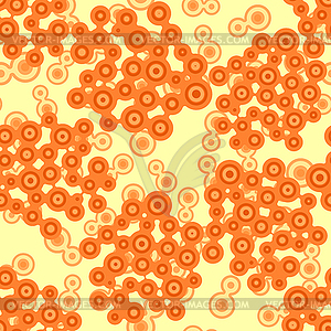 Meta ball Connect Dot Set. Orange Seamless - vector image