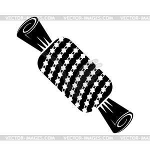 Silhouette candy icon. Sweet food template. Sugar - royalty-free vector image