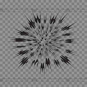 Explode Flash, Cartoon Explosion, Star Burst - vector image