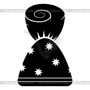Silhouette candy icon. Sweet food template. Sugar - vector clip art