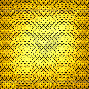 Snake pattern. Yellow dragon scale. Fish texture. - vector EPS clipart