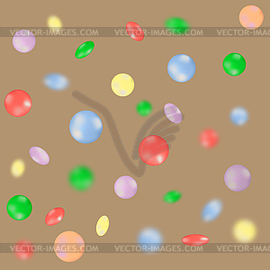 Colorful chocolate candies, multicolored glazed - vector image