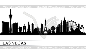 Las Vegas city skyline silhouette background - vector clip art