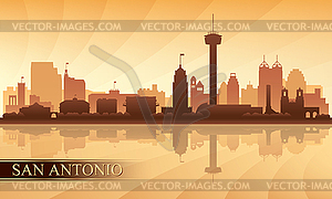 San Antonio city skyline silhouette background - vector EPS clipart