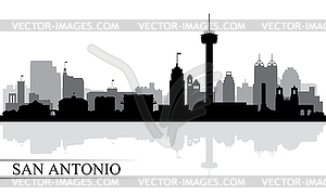 San Antonio city skyline silhouette background - vector image