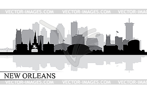 New Orleans city skyline silhouette background - vector image