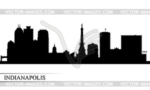 Indianapolis city skyline silhouette background - vector clip art