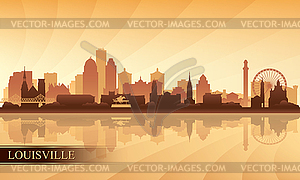 Louisville city skyline silhouette background - vector clipart