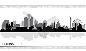 Louisville city skyline silhouette background - vector EPS clipart