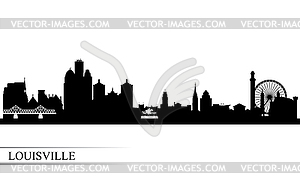 Louisville city skyline silhouette background - vector clipart