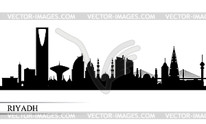 Riyadh city skyline silhouette background - vector image