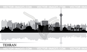 Силуэт города Тегерана - изображение в векторе