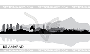 Islamabad city skyline silhouette background - vector image