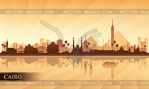 Cairo city skyline silhouette background - vector image