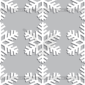 Decorative abstract snowflake. Seamless - vector clip art