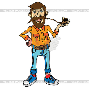 Hipster character design  - vector image
