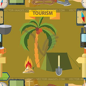 Seamless . Tourism - vector clip art