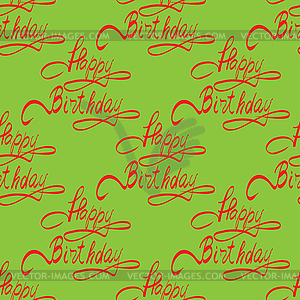 Happy Birthday lettering - handmade calligraphy - vector image