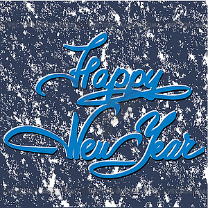 PrintHappy new year hand lettering - vector clip art