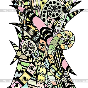 Sketch. Abstract decorative stripes. Hand drawing - vector clip art