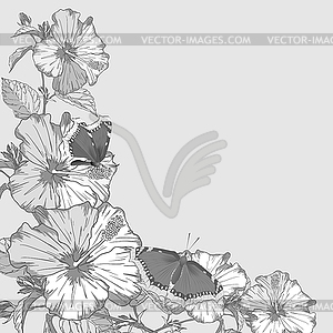 Various summer flowers - vector EPS clipart