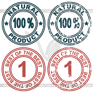 Different versions of mark - vector clipart