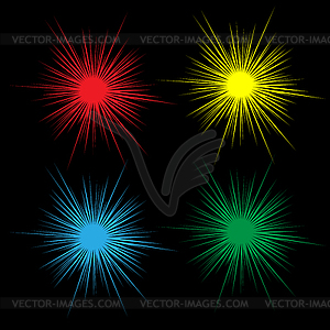 Bright flash image - vector clip art