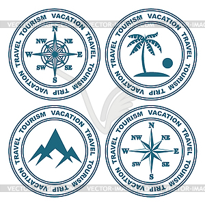 Different versions of mark - vector clipart