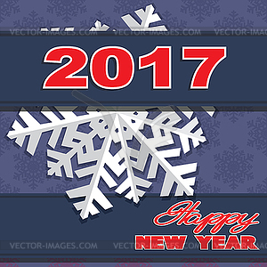 Background composed of winter snowflakes - vector clip art