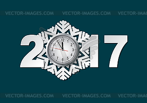 Background composed of winter snowflakes - vector image