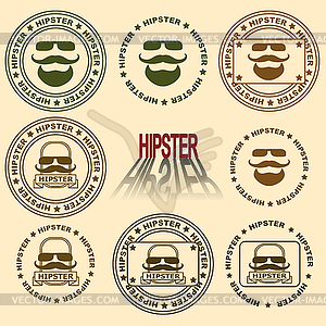 Different versions of mark - vector clipart