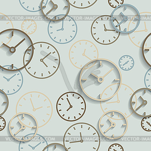 Seamless background of watch dials - vector EPS clipart