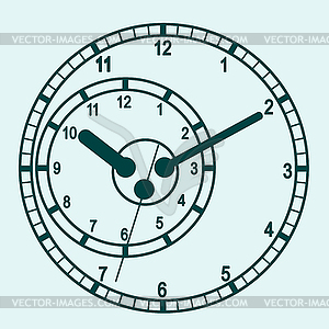 Clock flat icon. World time concept - vector clipart