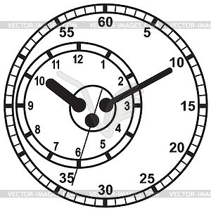 Clock flat icon. World time concept - vector clip art