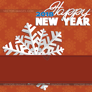 Background composed of winter snowflakes - vector clipart / vector image