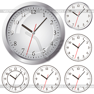 Clock flat icon. World time concept - vector clip art