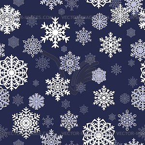 Winter seamless background with snowflakes. Winter - vector clipart