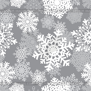 Winter seamless background with snowflakes. Winter - vector image