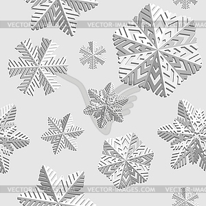 Winter seamless background with snowflakes. Winter - vector clipart