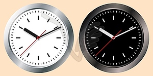 Images of wall clocks. World time concept - vector image