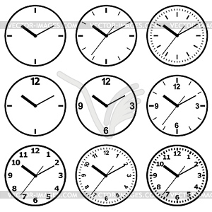Часы плоский значок. Концепция мирового времени - изображение в векторе / векторный клипарт