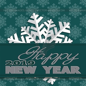 Holiday card with snowflakes and says - vector EPS clipart