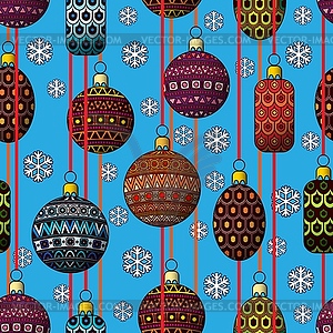 Christmas toys to decorate trees and room decor. - vector image