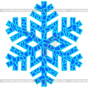 Snowflakes collection on dark background. Flat - vector image