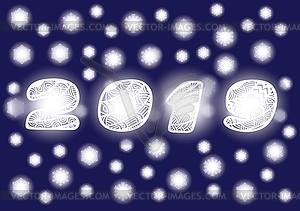 Happy new year design layout on dark blue backgroun - vector clipart