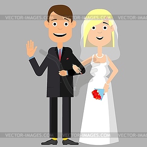 Young couple is ready to start family - vector clip art