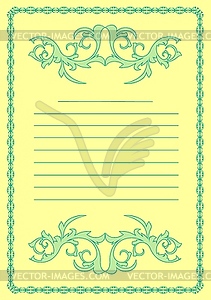 Stylish decorative vintage, retro label decor - vector clipart