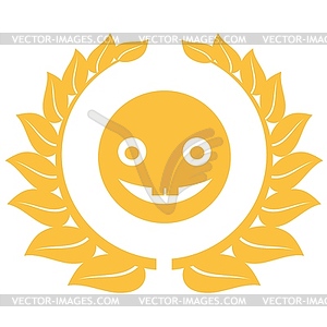 Счастливый смайлик символ чата - векторный графический клипарт