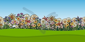 Seamless floral . Card with floral ornament - vector clip art