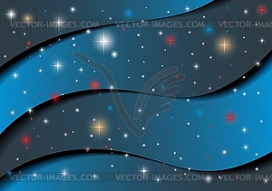 Space background, stars and nebulae.  - vector clipart